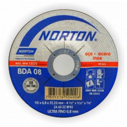 DISCO CORTE METAL NORTON BDA 4.5" X 0.8MM
