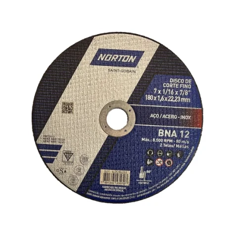 DISCO CORTE METAL NORTON 7" X 2MM