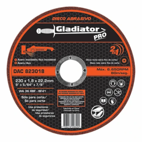 DISCO CORTE METAL GLADIATOR 9" - 230 MM